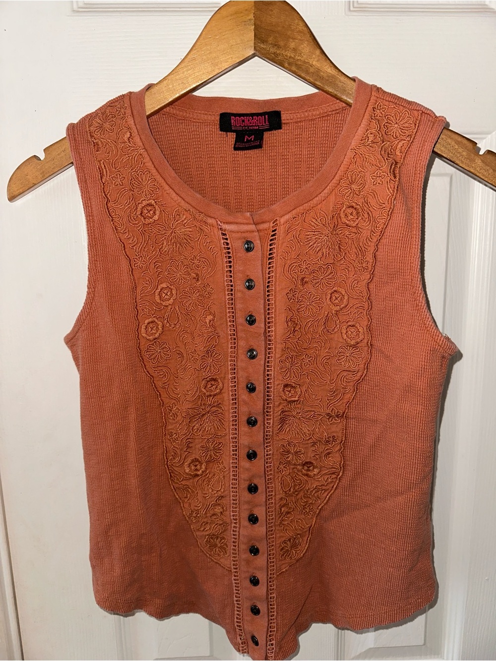 Rock & Roll Denim Rust Tank Top